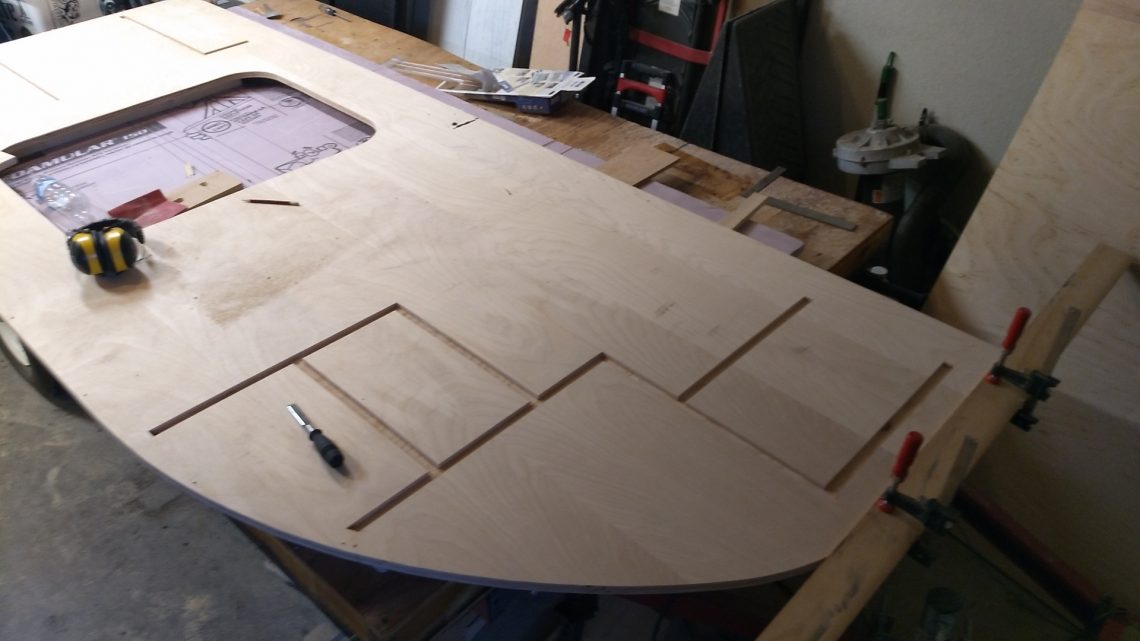 Time to make some cabinet faces, bunks and route the walls.