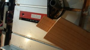 Tenon being formed