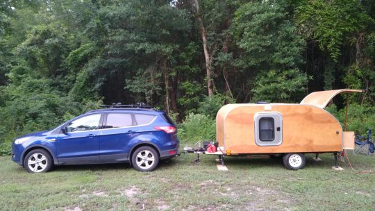 First trips camping in the teardrop trailer.