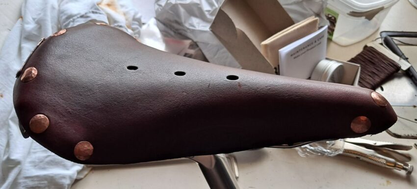 My custom leather saddle